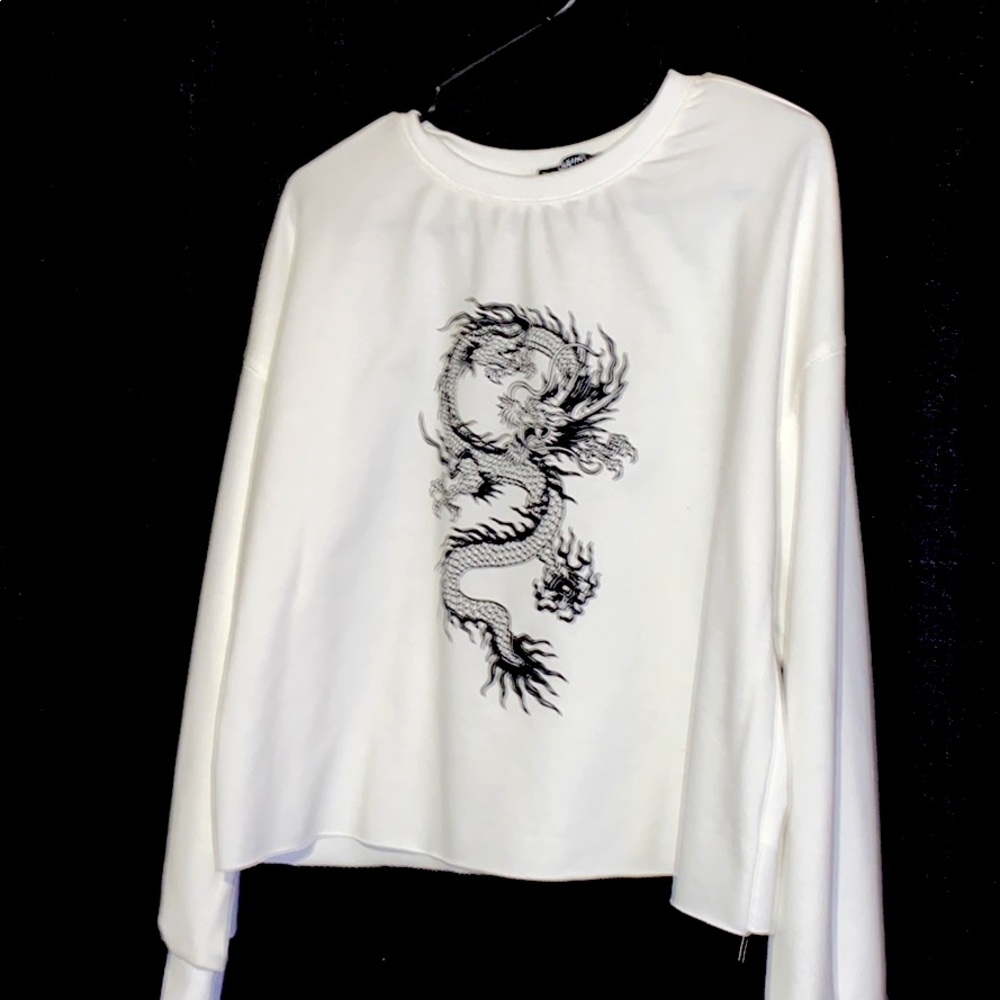 White crop sweatshirt